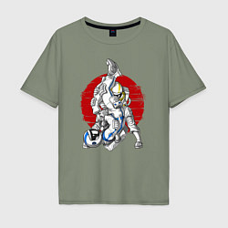 Футболка оверсайз мужская Боевые искусства космонавтов, цвет: авокадо