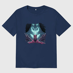 Футболка оверсайз мужская Террорблэйд арт, цвет: тёмно-синий