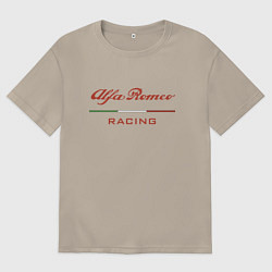 Мужская футболка оверсайз Alfa Romeo racing - logo