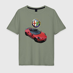 Мужская футболка оверсайз Alfa Romeo - просто мечта!