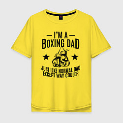 Футболка оверсайз мужская Im a boxing dad, цвет: желтый