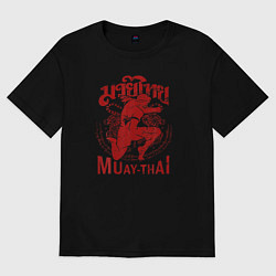 Футболка оверсайз мужская Muay Thai Thailand, цвет: черный