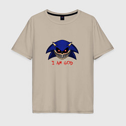 Мужская футболка оверсайз Sonic Exe - I am God