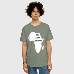 Футболка оверсайз мужская The Dark Continent Африка, цвет: авокадо — фото 2
