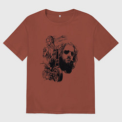 Футболка оверсайз мужская Мечта и дух Свободы, цвет: кирпичный