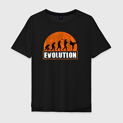 Футболка оверсайз мужская Карате эволюция, цвет: черный