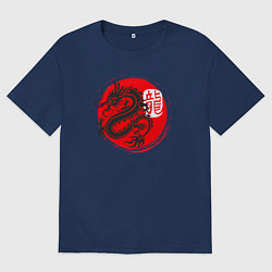 Мужская футболка оверсайз Ниндзя дракон Япония