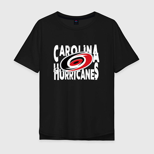 Мужская футболка оверсайз Каролина Харрикейнз, Carolina Hurricanes / Черный – фото 1