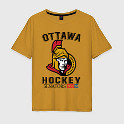 Футболка оверсайз мужская OTTAWA SENATORS ОТТАВА СЕНАТОРЗ, цвет: горчичный