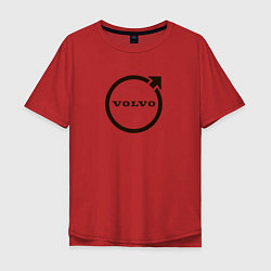 Футболка оверсайз мужская Автомобильная марка Volvo, цвет: красный