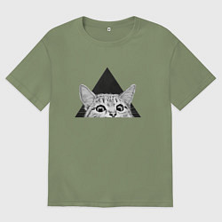 Мужская футболка оверсайз Космокот 0004