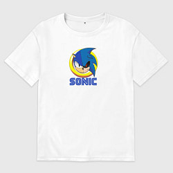 Футболка оверсайз мужская Old style Sonic, цвет: белый