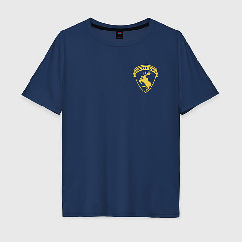 Мужская футболка оверсайз VOLVO Логотип / Тёмно-синий – фото 1