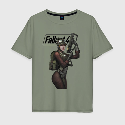 Мужская футболка оверсайз Fallout Hero / Авокадо – фото 1