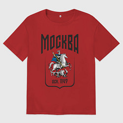 Мужская футболка оверсайз Москва всадник