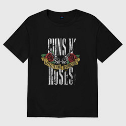 Футболка оверсайз мужская Guns N Roses Рок группа, цвет: черный