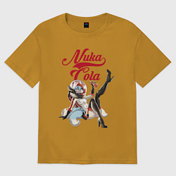 Футболка оверсайз мужская Fallout Nuka Cola Furry Poster, цвет: горчичный