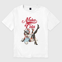 Футболка оверсайз мужская Fallout Nuka Cola Furry Poster, цвет: белый