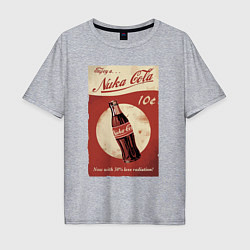 Футболка оверсайз мужская Fallout Nuka Cola Poster Pop art, цвет: меланж