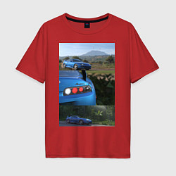 Мужская футболка оверсайз Forza Horizon 5 Toyota Supra