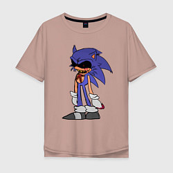 Мужская футболка оверсайз Sonic Exe Sketch Hedgehog