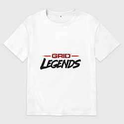 Футболка оверсайз мужская Грид, цвет: белый