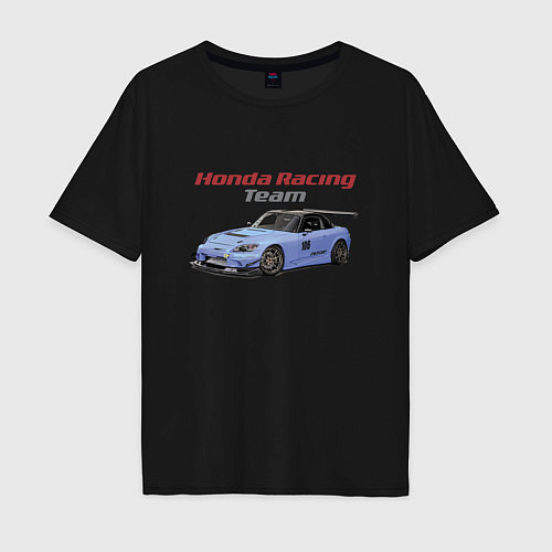 Мужская футболка оверсайз Honda Racing Team! / Черный – фото 1