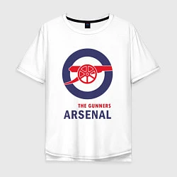 Футболка оверсайз мужская Arsenal The Gunners, цвет: белый