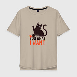 Мужская футболка оверсайз Cat I Do What I Want