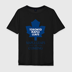 Футболка оверсайз мужская Toronto Maple Leafs are coming Торонто Мейпл Лифс, цвет: черный
