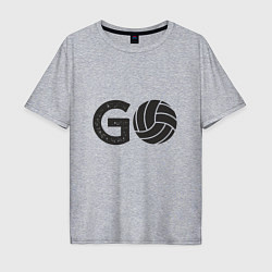 Футболка оверсайз мужская Go Volleyball, цвет: меланж