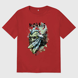 Мужская футболка оверсайз Череп с ирокезом