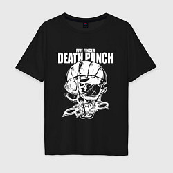 Футболка оверсайз мужская Five Finger Death Punch Groove metal, цвет: черный