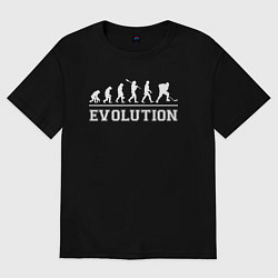 Футболка оверсайз мужская HOCKEY EVOLUTION ХОККЕЙ ЭВОЛЮЦИЯ, цвет: черный