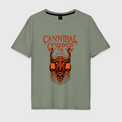 Мужская футболка оверсайз Cannibal Corpse Skulls