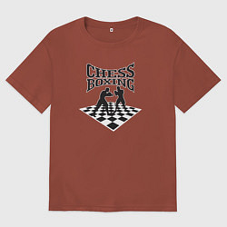 Мужская футболка оверсайз Шахматы Бокс
