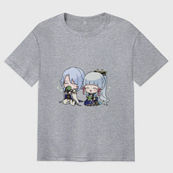 Футболка оверсайз мужская Аято и Аяка, цвет: меланж