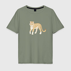 Мужская футболка оверсайз Тигр, символ 2022