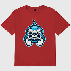 Футболка оверсайз мужская Shark player, цвет: красный