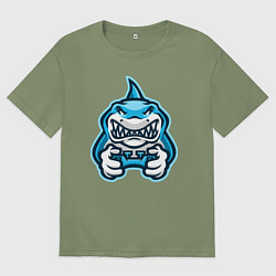 Футболка оверсайз мужская Shark player, цвет: авокадо