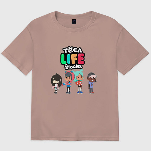 Мужская футболка оверсайз Toca Life World 3 / Пыльно-розовый – фото 1