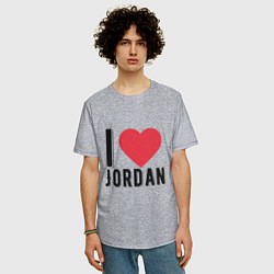 Футболка оверсайз мужская I Love Jordan, цвет: меланж — фото 2