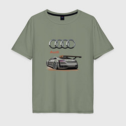 Мужская футболка оверсайз Audi Racing team