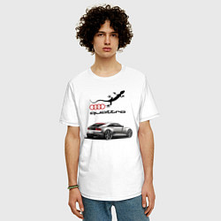 Футболка оверсайз мужская Audi quattro Lizard, цвет: белый — фото 2
