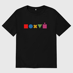 Мужская футболка оверсайз Шифровка