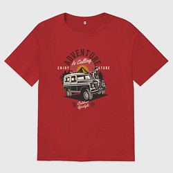 Мужская футболка оверсайз Путешествие на джипе