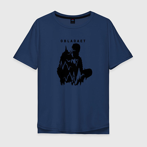 Мужская футболка оверсайз Obladaet / Тёмно-синий – фото 1