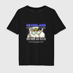 Футболка оверсайз мужская Team Neverland, цвет: черный