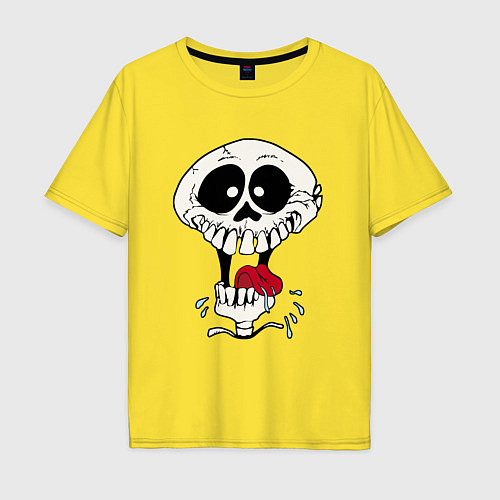 Мужская футболка оверсайз Smile Hype Skull / Желтый – фото 1