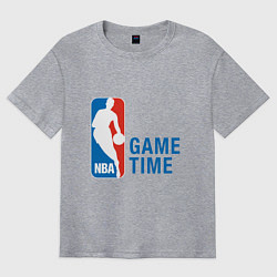 Футболка оверсайз мужская NBA Game Time, цвет: меланж